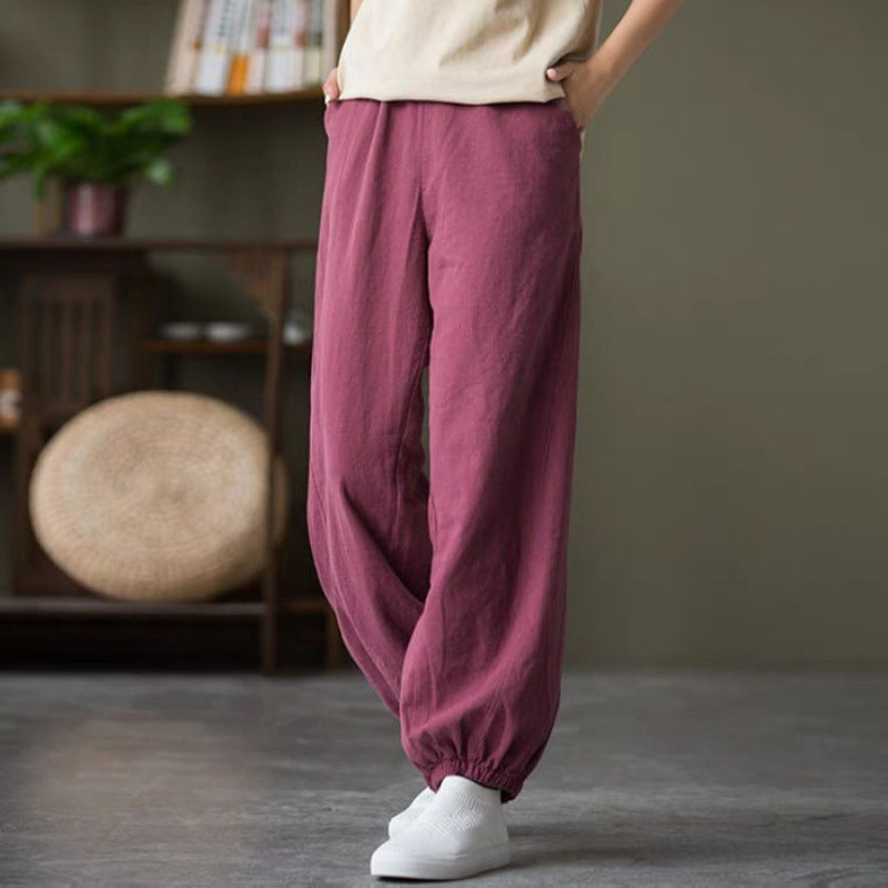 Damen Bequeme Luftpants Elastischer Bund Norvielle