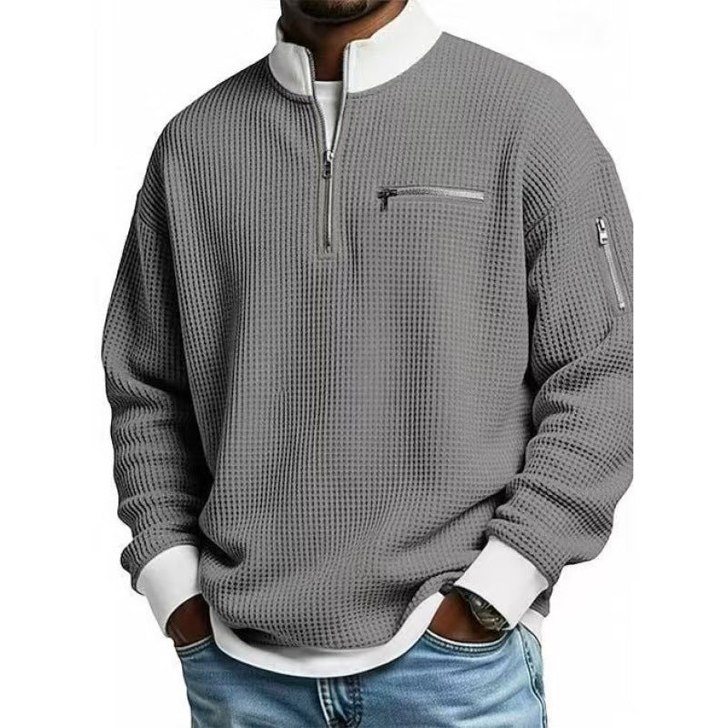 Herren Sweatshirt Hochkragen Reißverschluss Norvielle