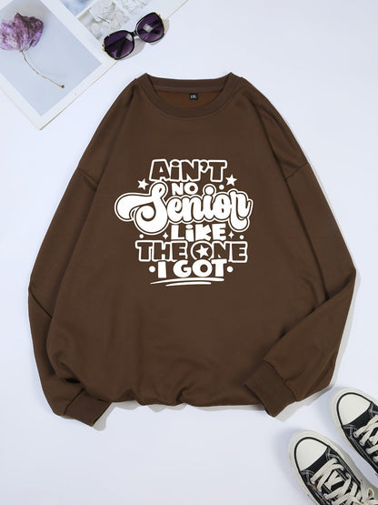 Damen Sweatshirt Lässiges Spruchdesign Norvielle