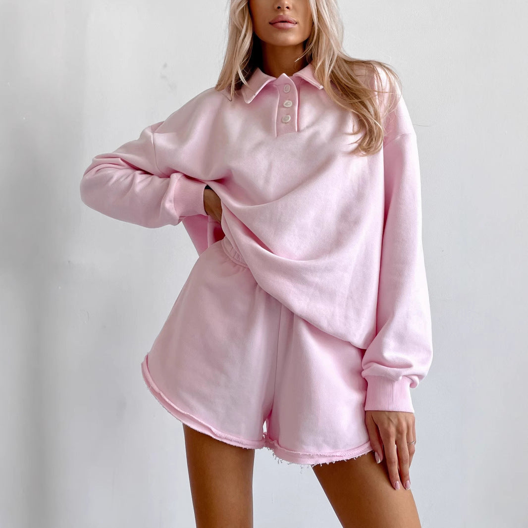 Damen Freizeit-Set mit Polokragen Lässig von Norvielle