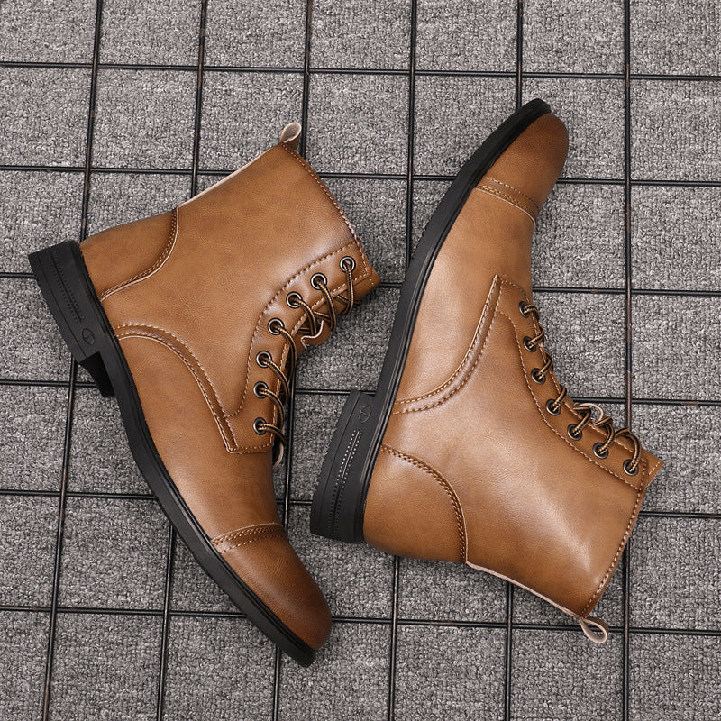 Herren Stiefel Schnürfront Durchgehende Schafthöhe