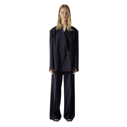 Damen Stoffhose Weites Bein Streifen Norvielle