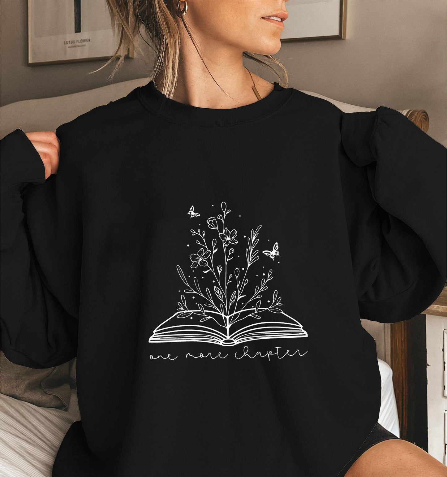 Damen Sweatshirt Blumendesign Weich Grau