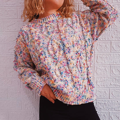 Damen Grobstrickpullover Bunt Norvielle