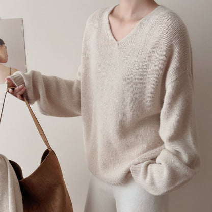 Damen Pullover V-Ausschnitt Norvielle