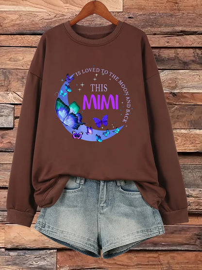Damen Sweatshirt Grafikdesign Baumwolle