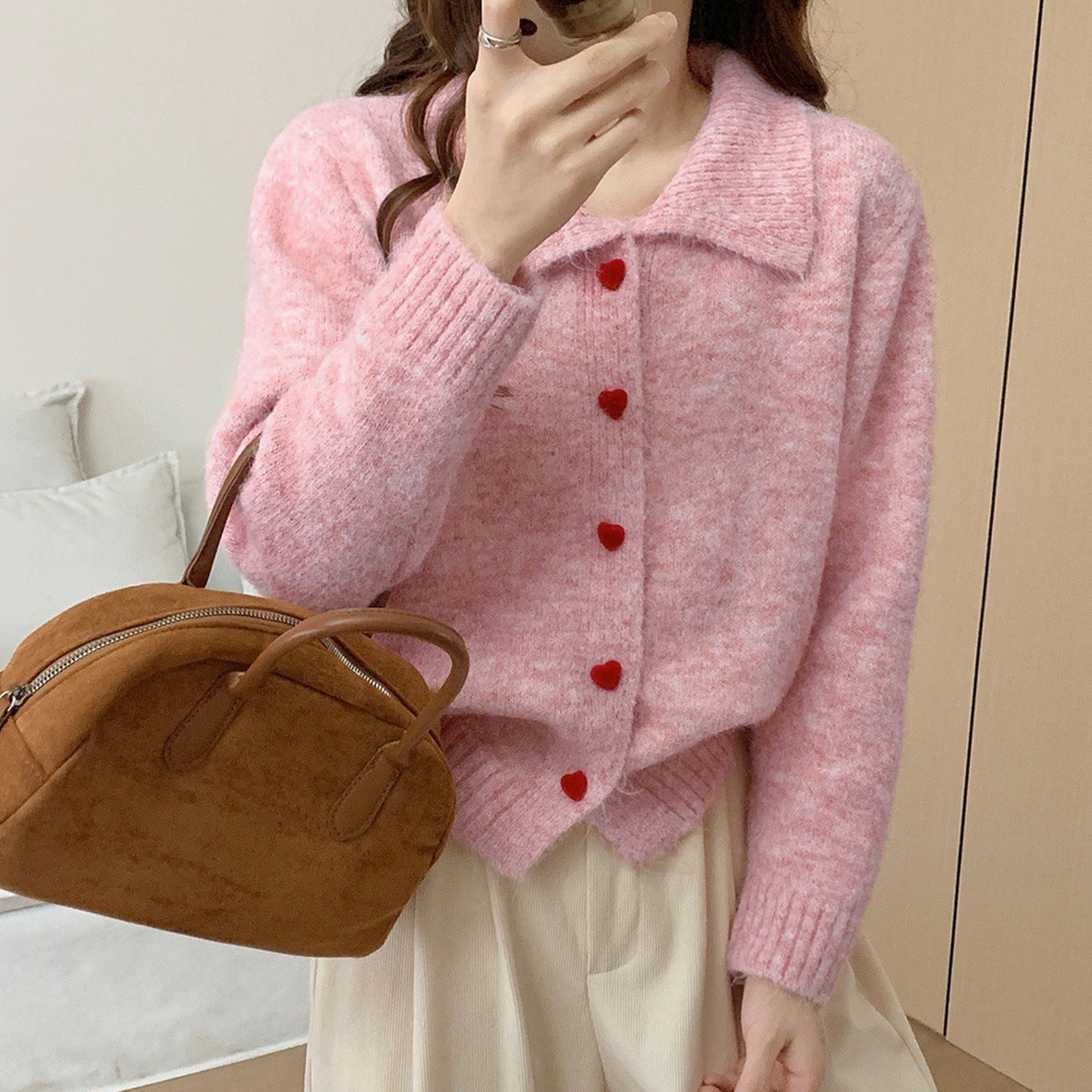 Damen Strickcardigan mit Herzen Norvielle - Norvielle