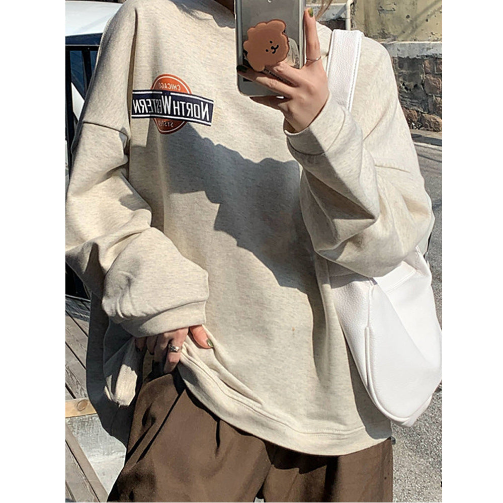 Damen Oversized-Pullover Weiches Innenfutter Norvielle