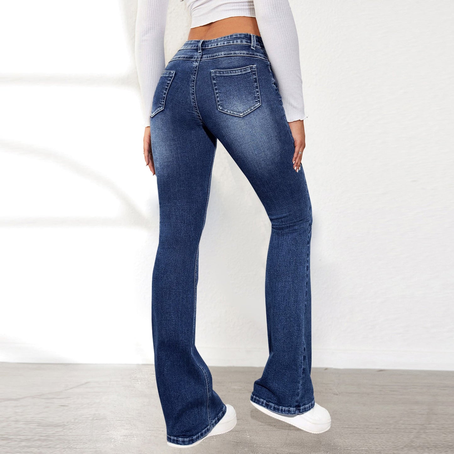 Damen Highwaist Flared Jeans Vintage-Style Norvielle