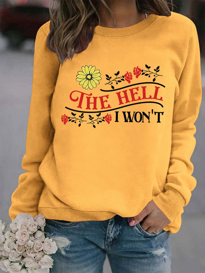 Damen Sweatshirt Verspielt Motiv Bequem Norvielle