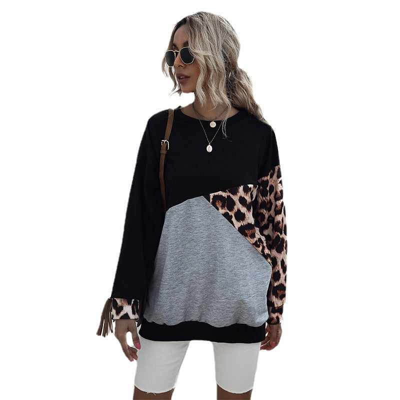 Damen Sweatshirt Animalmuster Bunt