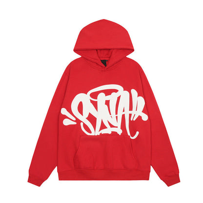 Damen Kapuzenpullover Graffiti-Design Kängurutaschen Norvielle