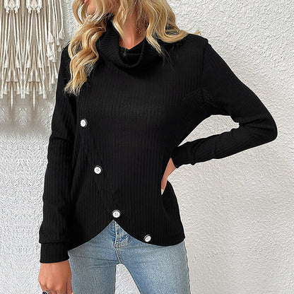 Damen Strickpullover Asymmetrisch Norvielle
