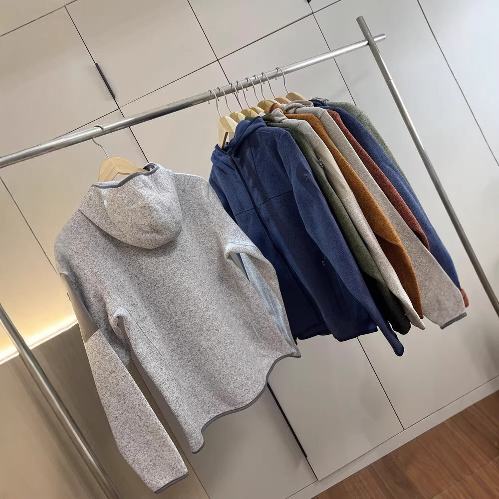 Damen Funktionsjacke Atmungsaktive Kapuze Reißverschlusstaschen