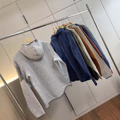 Damen Funktionsjacke Atmungsaktive Kapuze Reißverschlusstaschen