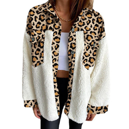 Damen Sherpa-Jacke Karo-Design