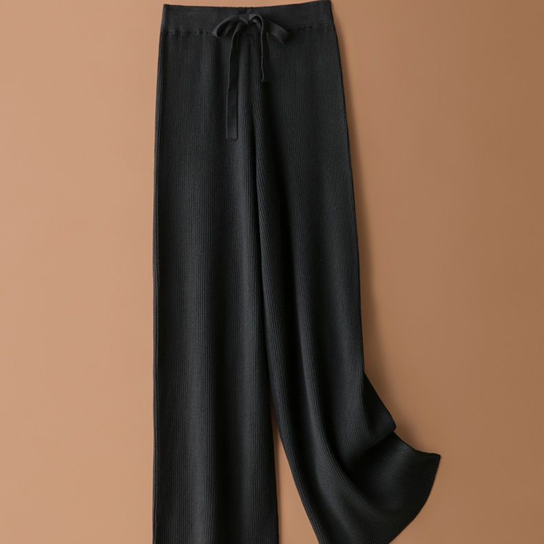 Damen Palazzo-Hose Weit Lässiger Bindegürtel Norvielle - Norvielle