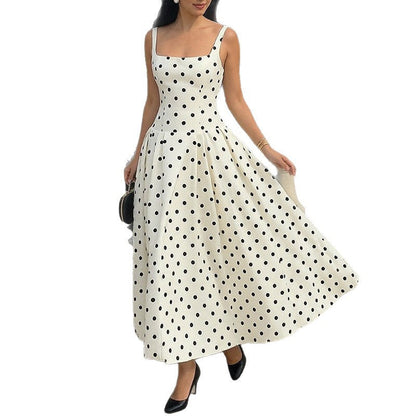 Damen Maxi-Kleid Polka-Dots Norvielle
