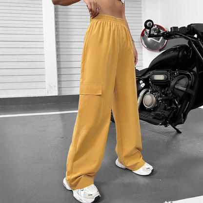 Damen Cargo-Hose Elastischer Bund Seitentaschen Norvielle