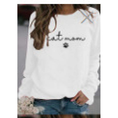 Damen Sweatshirt Katzenmama-Design Norvielle
