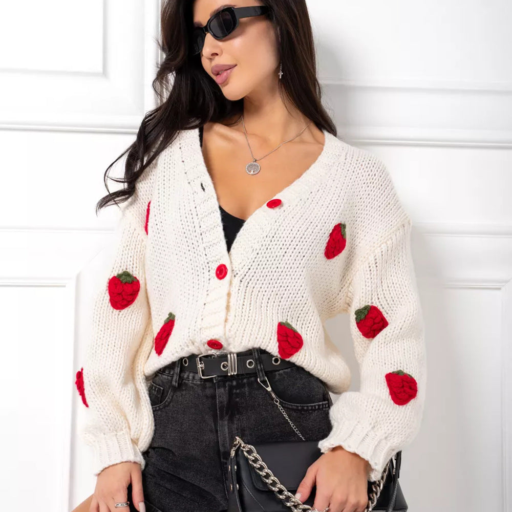 Damen Pullover Fruchtstickerei Norvielle - Norvielle