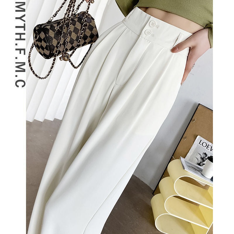 Damen Klassische Taillenhose Elegant Faltenwurf Norvielle