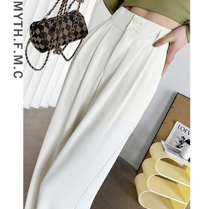 Damen Klassische Taillenhose Elegant Faltenwurf Norvielle