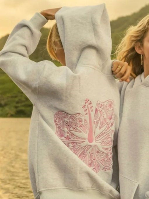 Kapuzenpullover Surf Wave mit Stickerei Lässig
