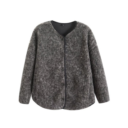 Damen Kuscheljacke Weich Norvielle Mit Knöpfen