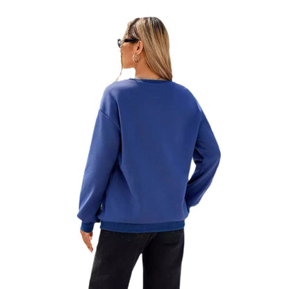 Damen Sweatshirt Lässiger Schnitt Mit Künstlerischem Schriftzug