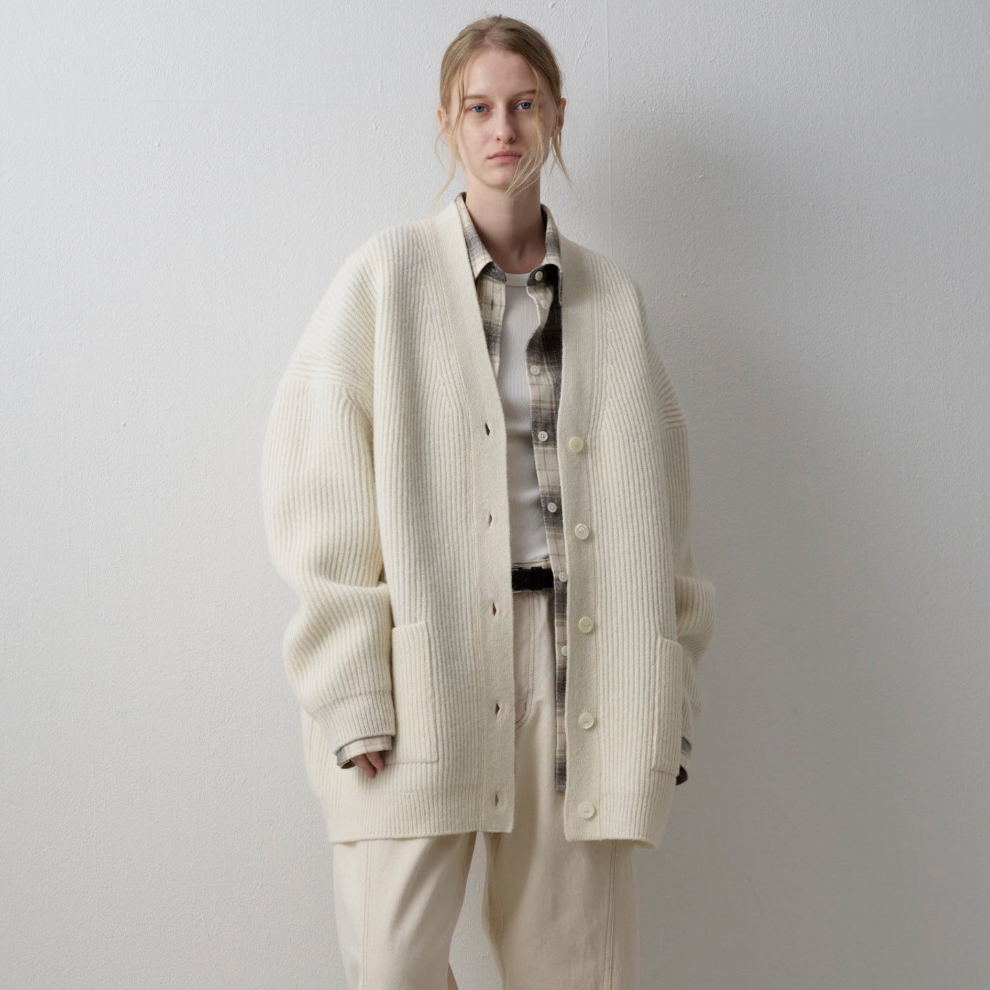 Damen Grobstrickcardigan Übergroße Ärmel Norvielle