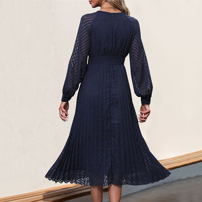 Damen Midi-Kleid Rüschung Figurschmeichelnd Norvielle