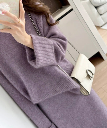 Damen Grobstrickpullover Lässiger Schnitt Stehkragen Beige