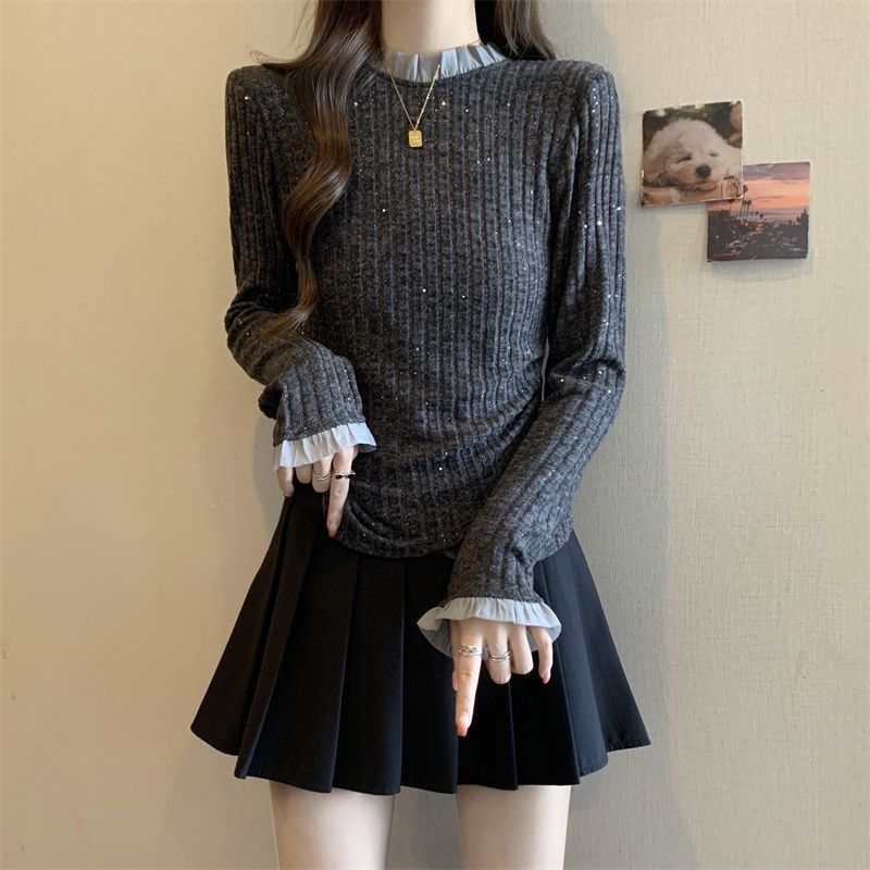 Damen Feinstrickpullover Eleganter Kragen Norvielle