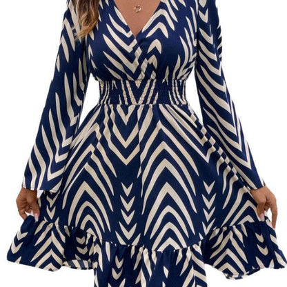 Damen Wickelkleid Voluminöser Rock Norvielle