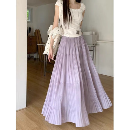 Damen Maxirock Eleganter Faltenwurf Norvielle
