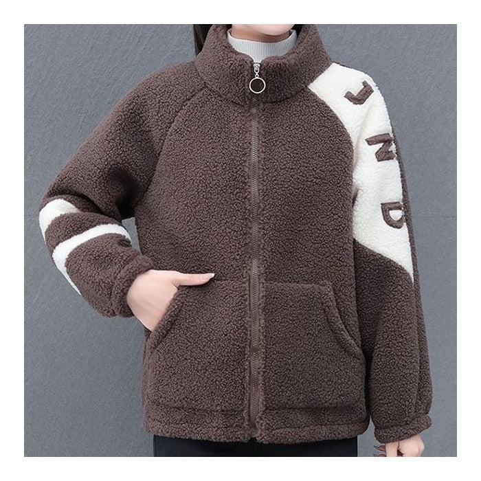 Damen Fleecejacke Hochkragen Seitentaschen Norvielle