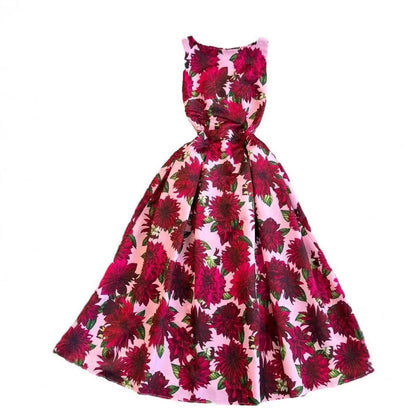 Damen Maxikleid mit Blumenapplikationen Tailliert Norvielle