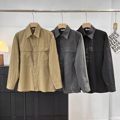 Damen Overshirt Lässig Brusttaschen Norvielle - Norvielle