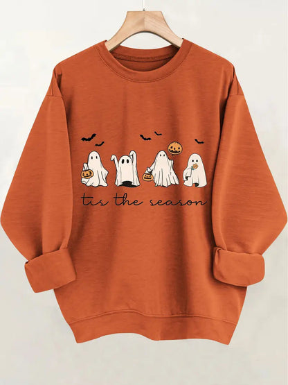 Damen Sweatshirt Halloween Motiv Lässig