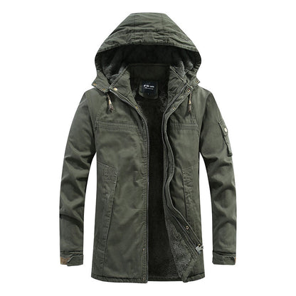 Wattierte Winterjacke Damen Herren Robust Kapuze Schwarz - Norvielle