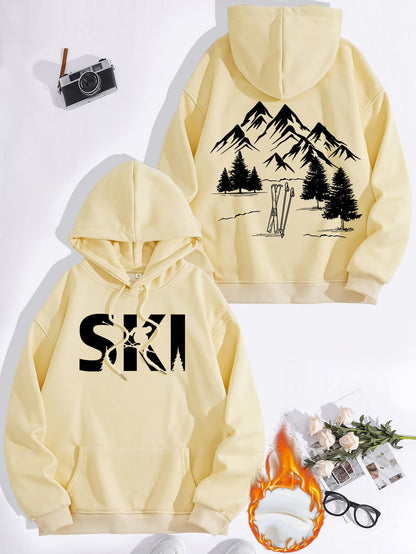 Damen Kapuzenpullover Ski-Design Gemütlich Norvielle