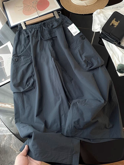 Damen Cargo Shorts Funktionale Baumwolle Beige
