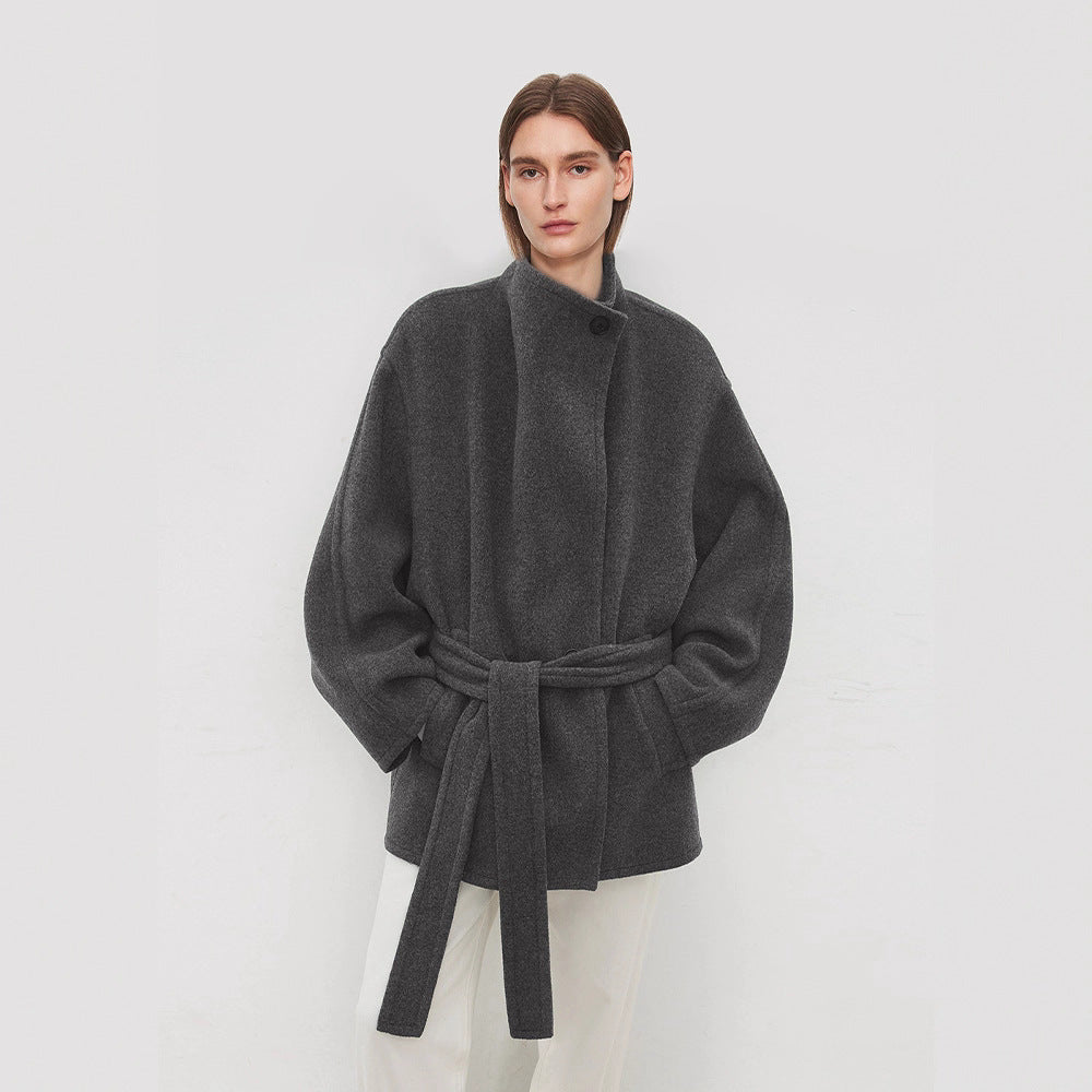 Damen Oversized-Mantel mit Bindegürtel Norvielle - Norvielle