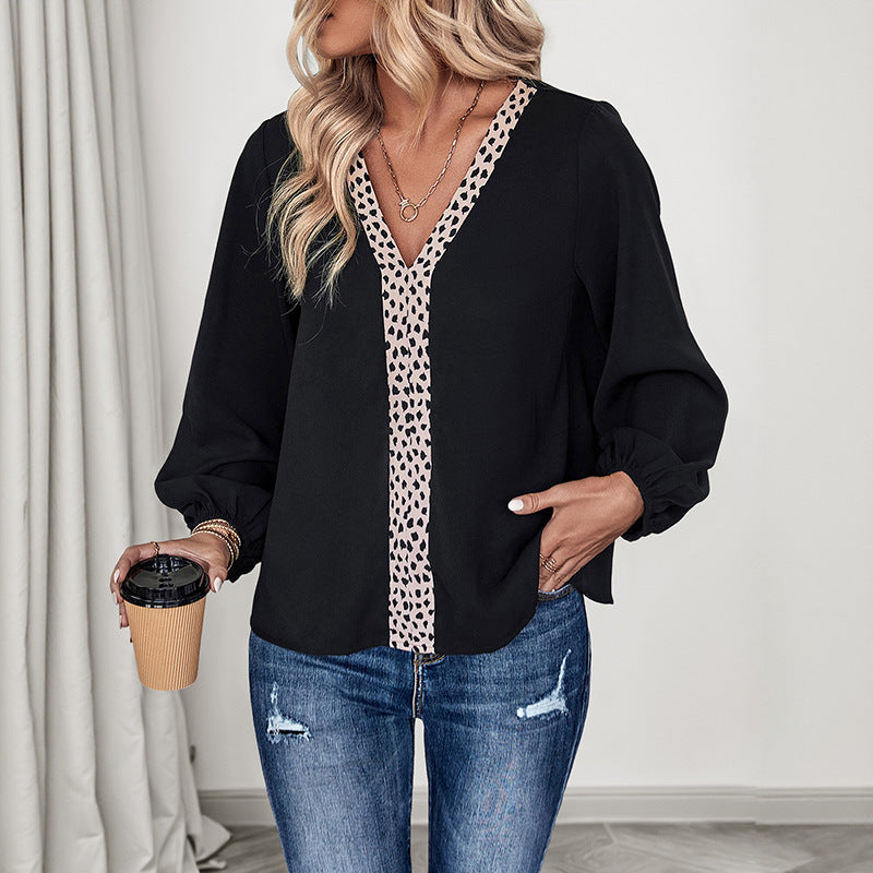 Damen Bluse Tiermuster Lässiger Schnitt Norvielle