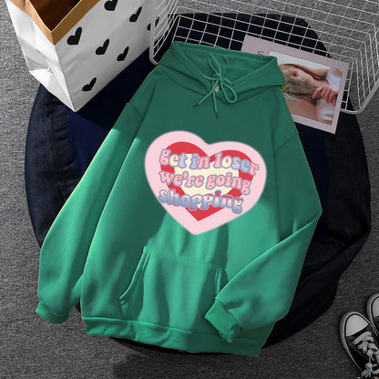 Damen Kapuzenpullover Kuschelig Grafikdesign Norvielle