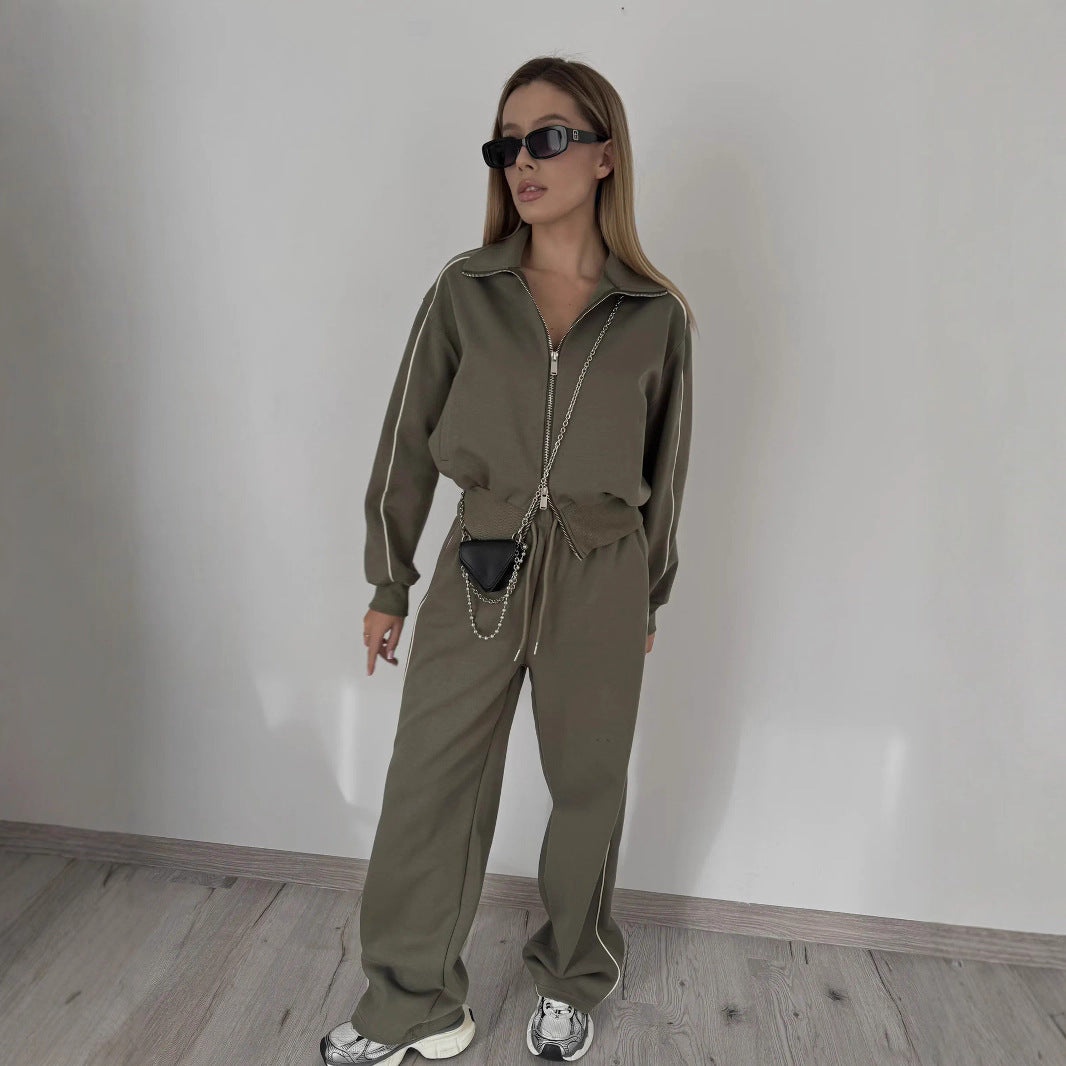 Damen Sportset Slim Fit Reißverschluss Norvielle