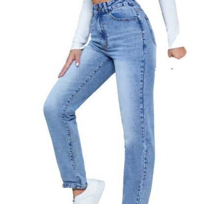 Damen High-Waist Straight-Leg Jeans Norvielle