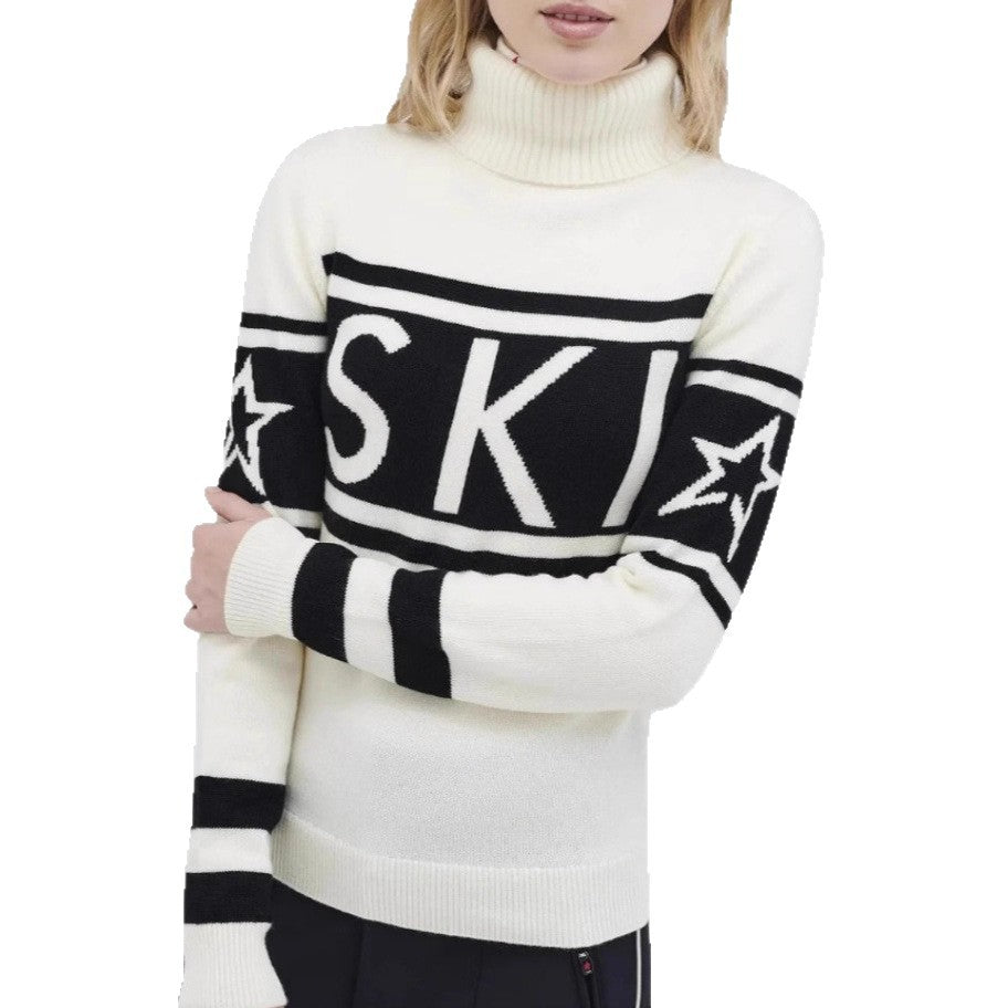Damen Pullover Hochkragen Ski-Design Norvielle