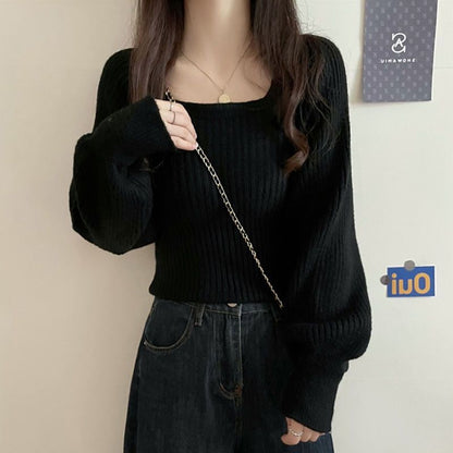 Damen Strickpullover Weitärmlig Norvielle